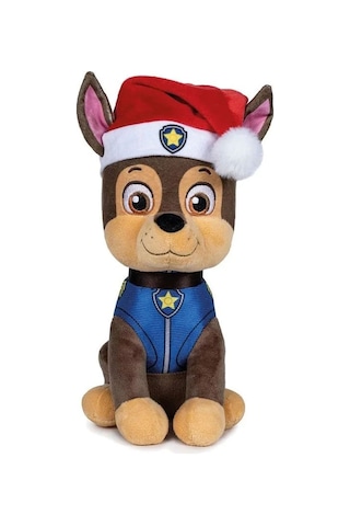 Paw Patrol Yılbaşı Serisi Chase 27 Cm Peluş Oyuncak Polis Köpek Çok Renkli