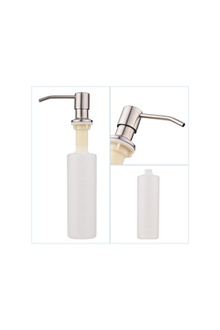 Mufunye 3 Adım El Yapımı Çevre Dostu 300ml Paslanmaz Çelikli Sabunluk - Mutfak, Banyo, Yatak Odası İçin Çok Amaçlı