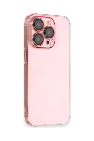 Apple Uyumlu iPhone 13 Pro Uyumlu Kılıf Armada Lensli Kapak - Rose Gold Renkli
