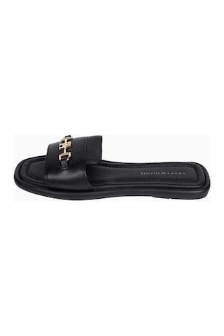 Tommy Hilfiger Leather Horsebıt Mule-7083 Black