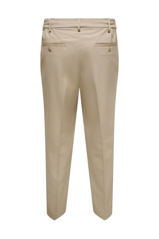 Only & Sons Erkek Chino Yandan Büzgülü Krem Pantolon - 22035160