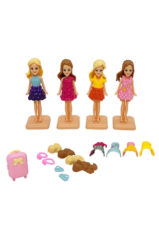 Dollyland Minkie Eğlenceli Moda Partisi Bebekleri 17 Parça 9cm Çok Renkli