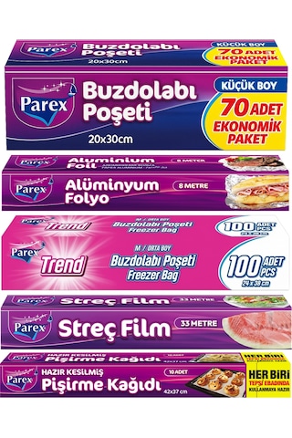 Buzdolabı Poşeti, Pişirme Kağıdı, Streç Film Ve Alüminyum Folyo Paketi