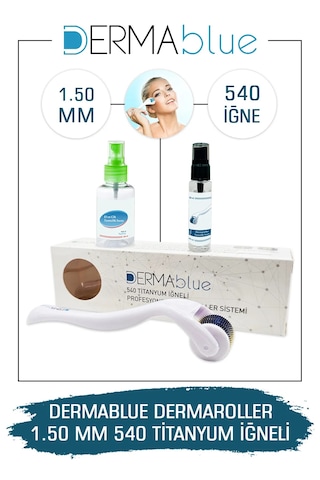 Dermablue 1.50mm Dermaroller 540 Titanyum Iğneli Orijinal Derma R