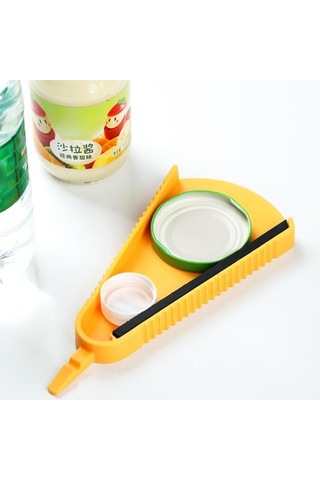 Konserve Şişe Açacağı Hafif Emek Tasarrufu Sağlayan Plastik Çok Amaçlı Kavanoz Kaymaz Şişe Açacağı Mutfak İçin Sarı