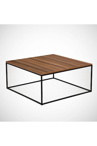 Poly Orta Sehpa Metal & Orta Masa Ceviz / Metal Ayaklı Sehpa