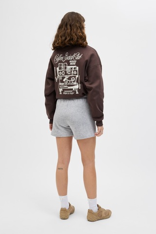 Jjxx Jxalfa Reg Hw Shorts Swt Grı Melanj Kadın Şort Gri