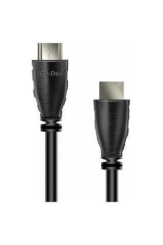 Go Des GD-HM803 HDMI 4K Kablo 300 cm Güçlü İletken Uçlar 3 metre Görüntü Aktarım Kablosu - Siyah ZORE-220310