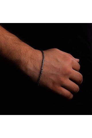 Tesbihane 925 Ayar Gümüş 2 Mm Erkek Kral Bileklik