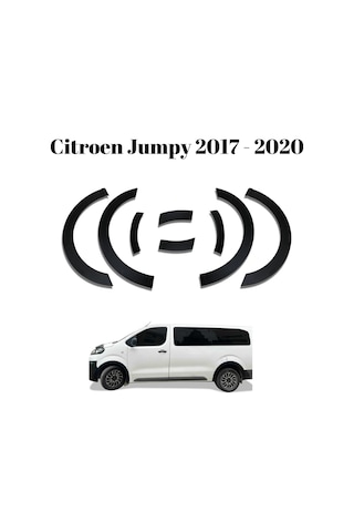 Citroen Jumpy 2017 2018 2019 2020 Uyumlu Kapı Ve Çamurluk Koruma Premium Dodik Seti Siyah 8 Parça Tam Set