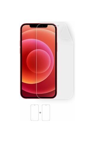 Apple Uyumlu   iPhone 12 Mini Ekran Koruyucu 1+1 Ön Poliüretan Film