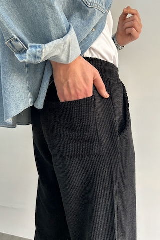 Erkek Beli Lastikli Baggy Kalıp Kadife Pantolon 001