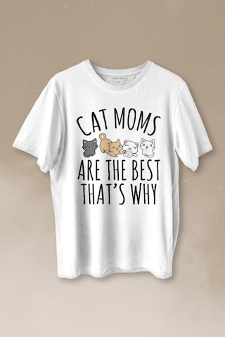 Cat Moms Kedi Annesi Are The Best Thats Hayvan Hakları Baskılı Tişört Unisex T-shirt 001