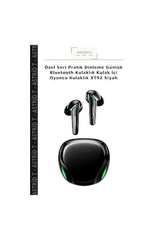 Özel Seri Pratik Dinleme Günlük Bluetooth Kulaklık Kulak İçi Oyuncu Kulaklık Xt92 Siyah