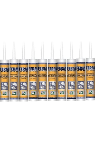 10 Adet Şeffaf Somafix Fermfix Genel Amaçlı Asetik Silikon Şeffaf