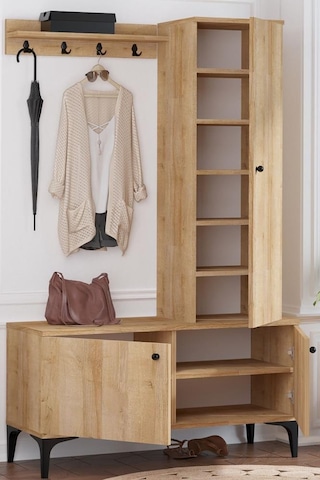 Decormet Lex Vestiyer Safir Meşe Çok Renkli