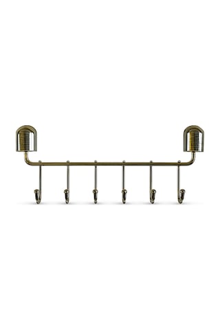 Krom 6 Lı Duvar Askısı 30 Cm Banyo Mutfak Elbise Havlu Askılığı Gümüş