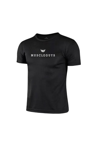 Siyah Açık Çabuk Kuruyan Koşu Tişörtü Erkek Yaz Üst Ter Emici Ve Nefes Alabilir Spor Kısa Kollu