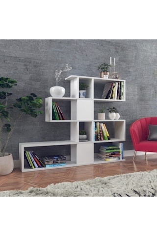 Decormet Karlin Kitaplık Beyaz Beyaz