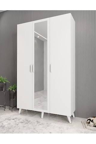 Açelya Portmanto Vestiyer Ayakkabılık Beyaz-m4 120cm Montaj Dahil