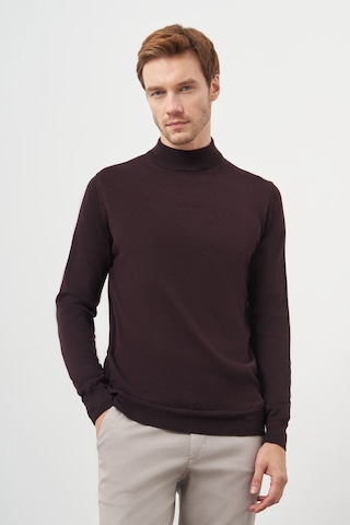 Morven Erkek Mor Basic Yarım Balıkçı Yaka Dynamic Fit Rahat Kesim Triko 26kc017001309 Mor Mor