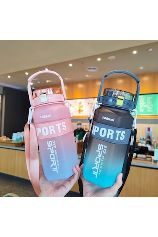 Sport Su Matarası 1600 Ml Bpa İçermez Alk2962 Açık Lacivert