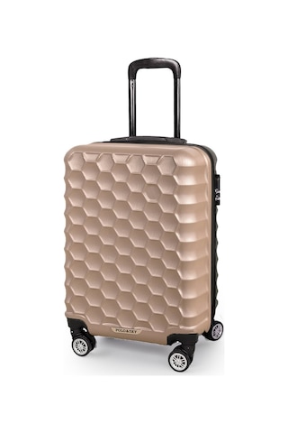 Polo&Sky Petek Model Gold Renk Kabin Boy Valiz Bavul Altın