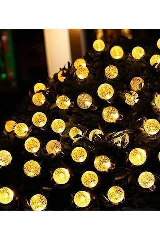Brokoli Home 7 Metre Güneş Enerjili 8 Modlu Gün Işığı Solar Led Işık 50 Top Dekoratif Yılbaşı Bahçe