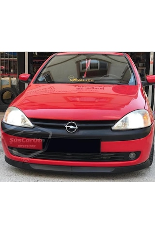 Opel Corsa C 2000-2006 Uyumlu Üniversal Astra H Lip Esnek Ön Lip 2 Parça Tampon Altı Dil Karlık Ön Ek 00 Şüscaroto Aksesuar
