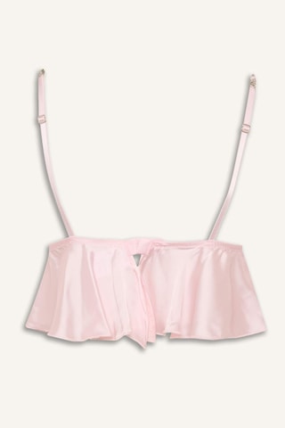 Defacto Regular Fıt Askılı Saten Pijama Üst G1175ax26sppn648 Pembe-pn648