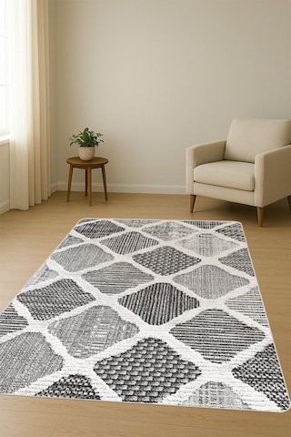 Modern Desenli Dijital Baskı Kaymaz Taban Halı H0902 Renkli