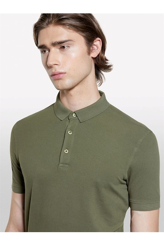 Sisley %100 Pamuk Regular Fit Polo T-shirt Erkek Yeşil Polo - 325p3089s300t