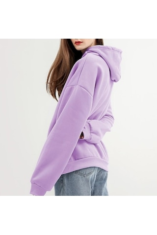 Novahub Yeni Kapşonlu Kazak Kadın Bahar Uzun Kollu Sarı Gevşek Üst Mektup Baskı Sarı