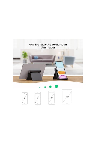 Ugreen Çok Amaçlı Masaüstü Tablet Standı, Siyah, 50748