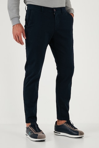 Buratti Streç Pamuklu Slim Fit Normal Bel Boru Paça Pantolon Erkek Pantolon 674003 Lacivert