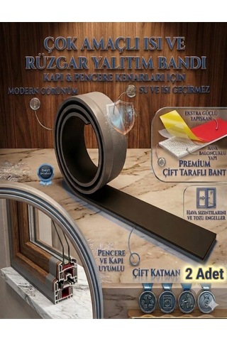2 Adet Siyah Kapı Altı Rüzgar Önleyici Boşluk Kapatma Böcek Ses Isı Yalıtımı Kapı Pencere İzolasyon 1