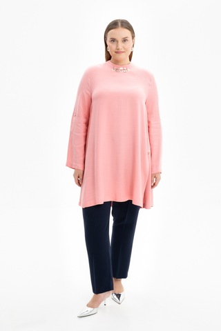 Aker 24ss15676112 Büyük Beden Tunik 24ss15676112 090 Somon Somon