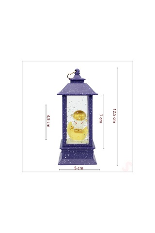 Uçuşan Simli,12,5cm X 5cm Led Işıklı Astronot Fener Küre - B