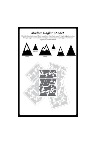 Modern Dağlar Duvar Sticker, Bebek Ve Çocuk Odası Dekoratif Duva (552798403)