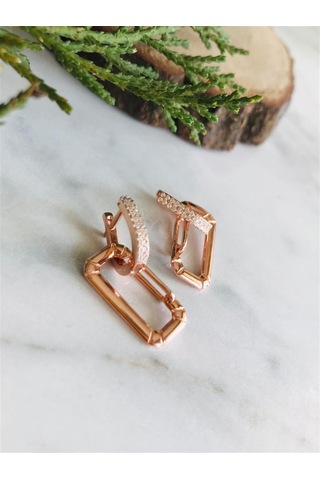 İç İçe Geçmeli Sallantılı Küpe