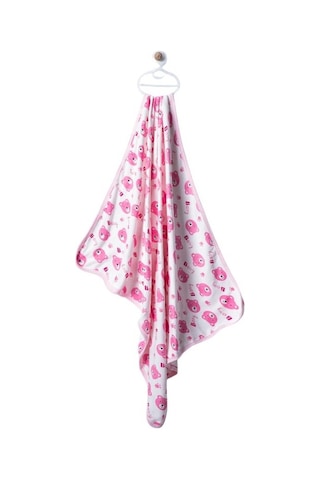 Pamuklu Kaliteli Çift Katlı Raporlu Bebek Battaniye Hediyelik 12 Pembe