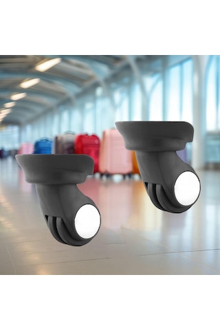 Homyl Bagaj Yedek Tekerlekleri, Bavul Aksesuarları Dayanıklı Siyah