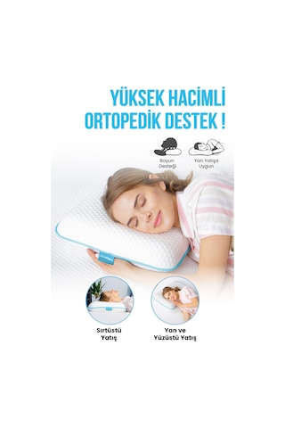 Viscofoam Lüks Hava Kanallı Ortopedik Yastık Visco Yastık 60x40x11cm