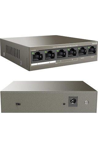 Tenda Tef1106p 2 X Uplink + 4 Port Poe Ethernet Switch 63 Watt