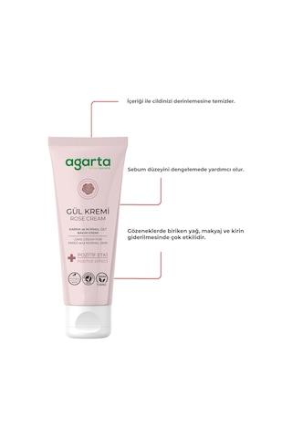 Agarta Doğal Gül Aromalı Nemlendirici El Ve Vücut Bakım Kremi 75 ML