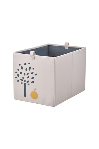 Düzenleyici Kedi Desenli Kare Kutu Meridyendukkan Evdüzeni Düzenleme Saklama Kutusu 26x37x26 Cm Bej Oyuncak Kutusu Bej