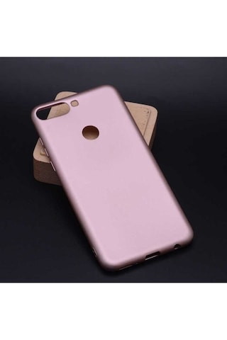 Huawei Y7 2018 Kılıf Zore Premier Silikon Kapak Rose Gold