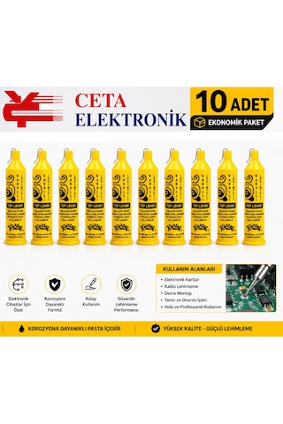Kurtel Tüp Lehim 60/40 1,2 Mm - 60 Kalay 40 Kurşun 1.2 Mm Pastalı Tüp Lehim 25 Gram - 10 Adet
