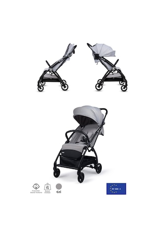 Kanz Xflop Autofold Kabin Boy Bebek Arabası Ultimate Grey