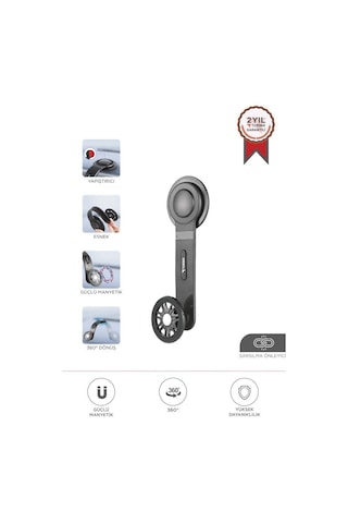 Torima Jx-057 Siyah Güçlü Manyetik 360 Dönebilen, Esnek, Yapışkan Tabanlı, Sarsıntı Önleyici Araç İçi Telefon Tutucu Siyah